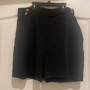 Black slack shorts
